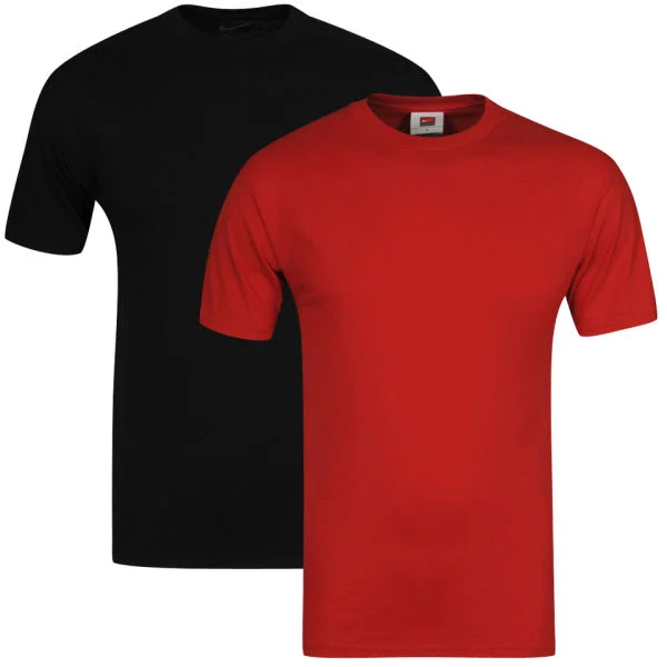 Nike Men's Short Sleeved T-Shirt Black/Scarlett 2-Pack - S - Black/Scarlett Image 1