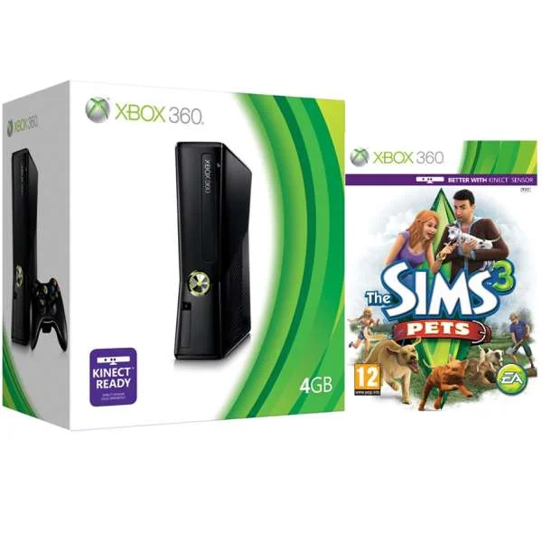 Xbox 360 4GB Arcade Bundle (Includes The Sims 3: Pets) Image 1