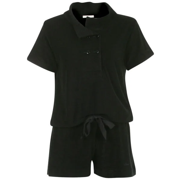 Chloe Women's Double Button Playsuit - Black - 10 - Black Image 1