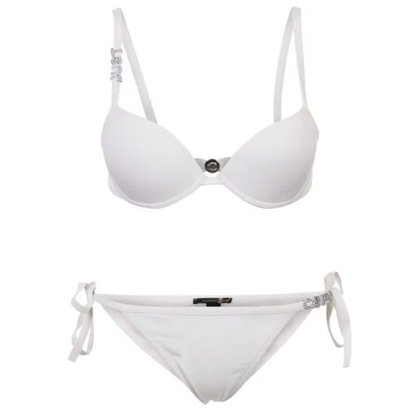 Just Cavalli Women's Diamante Lettering Bikini - White - 8 - White Image 1