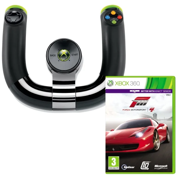 Forza Motorsport 4 Bundle (With Microsoft Official Xbox 360 Wireless Speed Wheel) Image 1