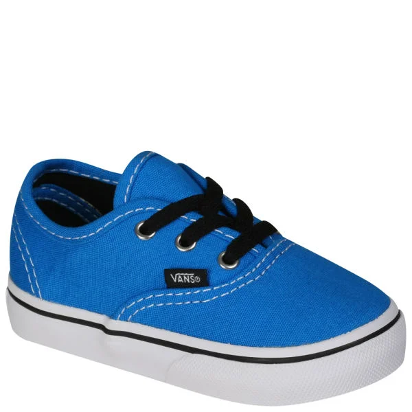 Vans Authentic Toddlers' Canvas Trainers - Brilliant Blue/True White - 4 - Brilliant Blue/True White Image 1