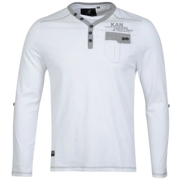 Kangol Men's Trans Jersey Long Sleeved T-Shirt - White - S - White Image 1