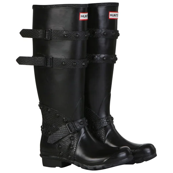 Hunter Women's Limited Edition Tall Festival Wellies - Black - 3 - Black Image 1