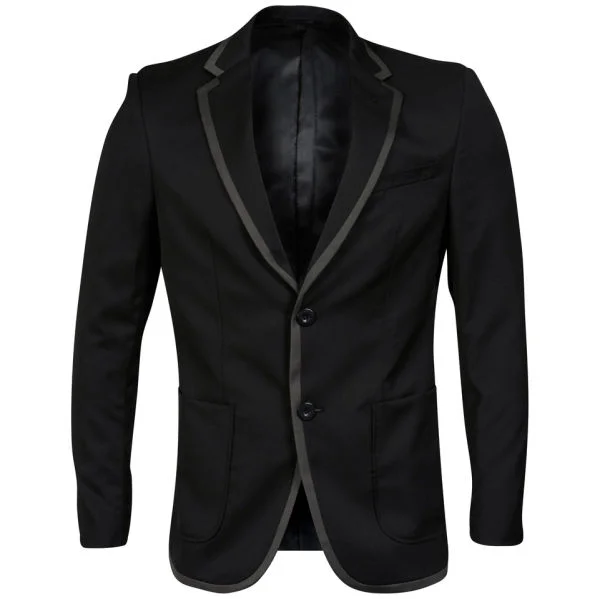 Jack & Jones Men's Premium Warwick Contrast Trim Blazer - Black - S - Black Image 1