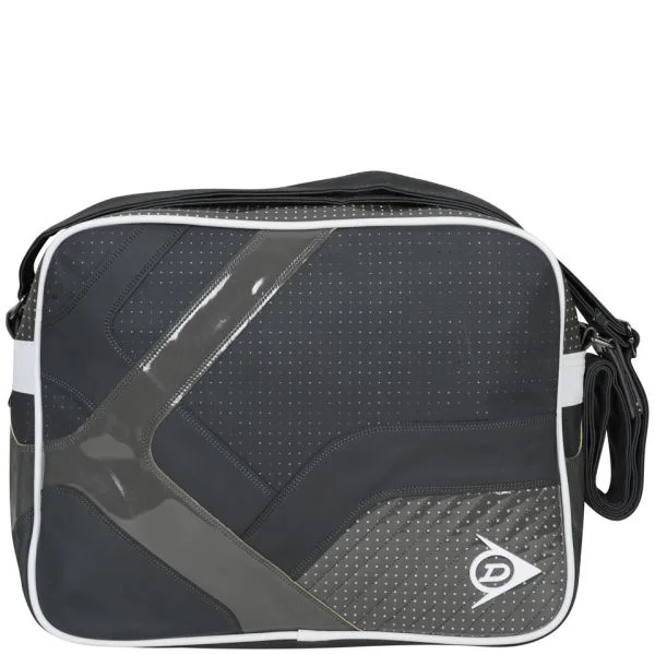Dunlop Logo Front Messenger Bag - Grey/White Image 1