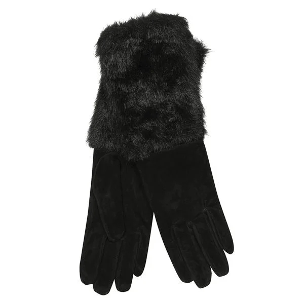 French Connection Women's Lady Day Leather Gloves - S-M - Black Image 1