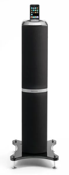 Lenco Tower 1 Speaker with iPod Docking Tower (Black) Image 1
