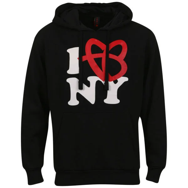 FUBU Men's 'I Love New York' Hoody - Black - S - Black Image 1