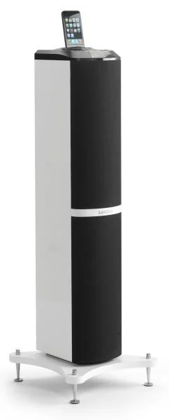 Lenco Tower 1 Speaker with iPod Docking Tower - White Image 1
