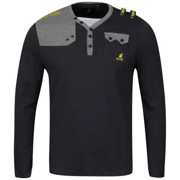Kangol Men's Fez Jersey Long Sleeved T-Shirt - Charcoal - S - Charcoal Image 1