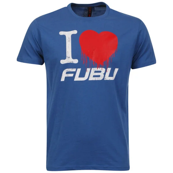 FUBU Men's 'I Love FUBU' T-shirt - Blue - S - Blue Image 1