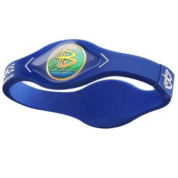 Power Balance -The Original Performance Wristband Blue With White Lettering - S - Blue Image 1