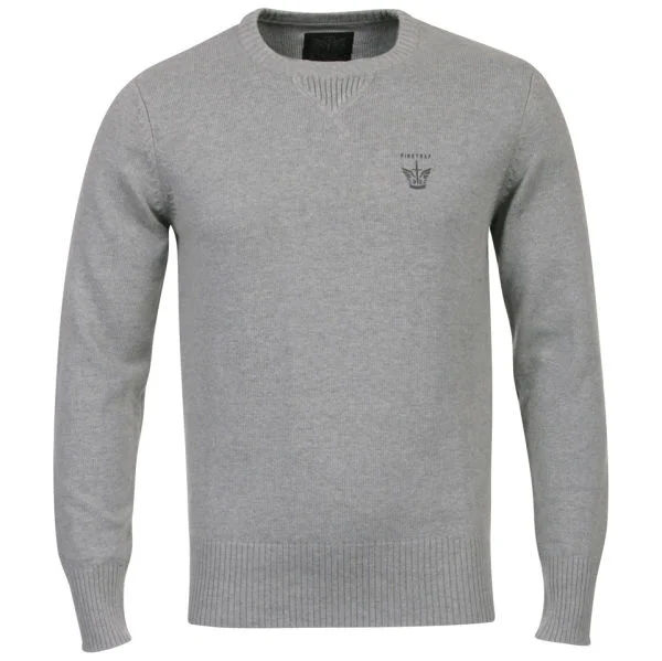 Firetrap Men's Galaxed Crew Neck Jumper - Ash Marl - M - Grey Image 1