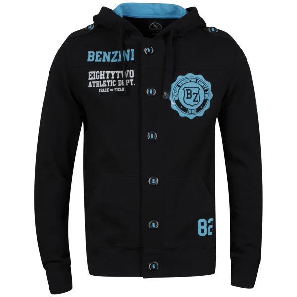 Benzini Men's Grader Hooded Sweat-Black - S - Black Image 1