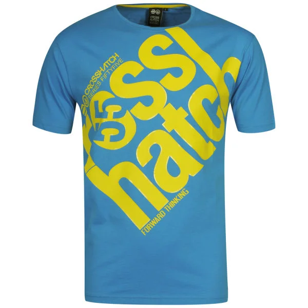 Crosshatch Men's Roxrow Crew Neck T-Shirt - Methyl Blue - S - Methyl Blue Image 1