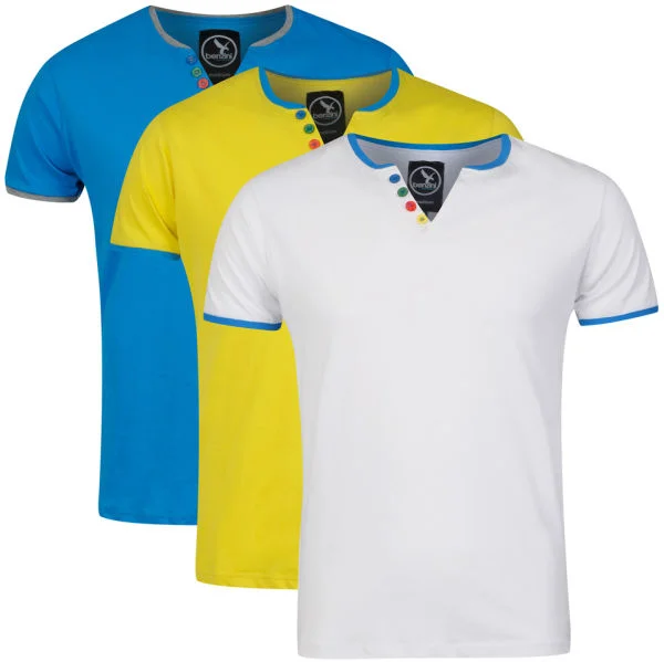 Benzini Men's Gogle 3-Pack T-Shirts - White/Electric/Yellow - S - White/Electric/Yellow Image 1