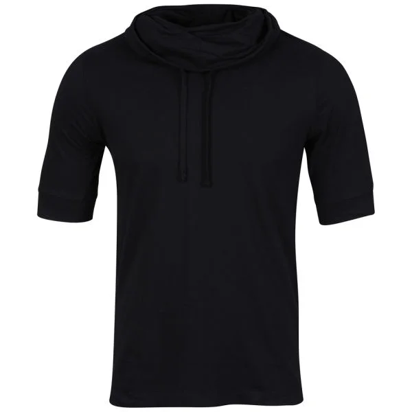 Brave Soul Men's Cowl Neck T-Shirt - Black - S - Black Image 1