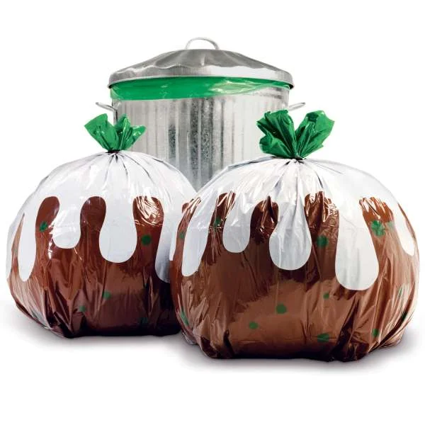 Christmas Pudding Bin Bags Image 1