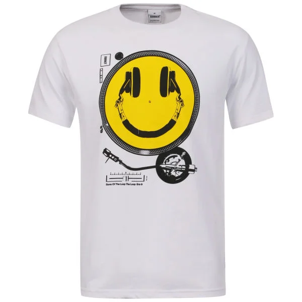 Addict Men's Smiley Deck T-Shirt - White - S - White Image 1