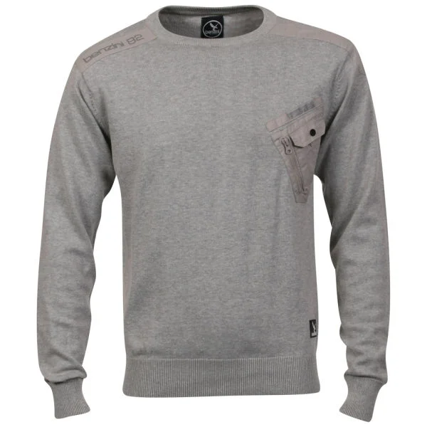 Benzini Men's Jackson Crew Neck Knit - Grey Marl - S - Grey Marl Image 1