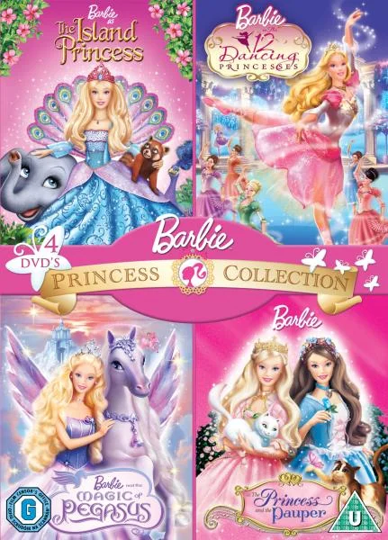Barbie: Princess Collection (The Island Princess / 12 Dancing Princesses / The Magic of Pegasus / The Princess and the Pauper) Image 1