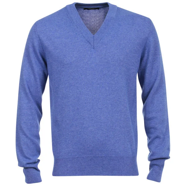 Romeo Gigli Men's V-Neck Knit - Blue - M - Blue Image 1
