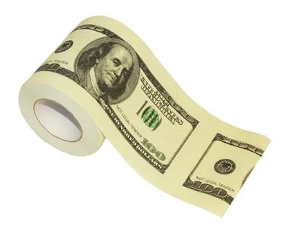 $100 Dollar Bill Toilet Paper Image 1
