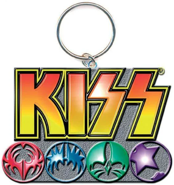 Kiss Logo And Icons Keychain Image 1
