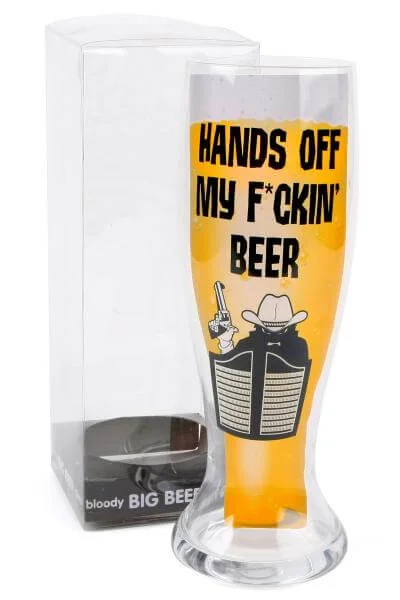 Big Beer Glass - Hands Off Image 1