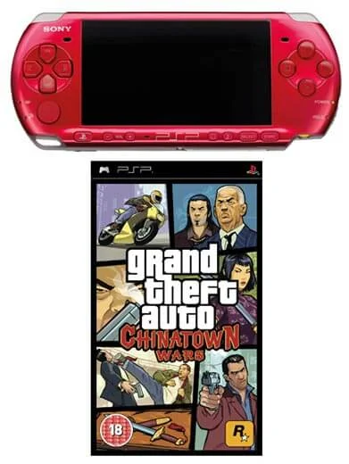 PSP 3000 Red: Bundle (including GTA Grand Theft Auto: Chinatown Wars) Image 1