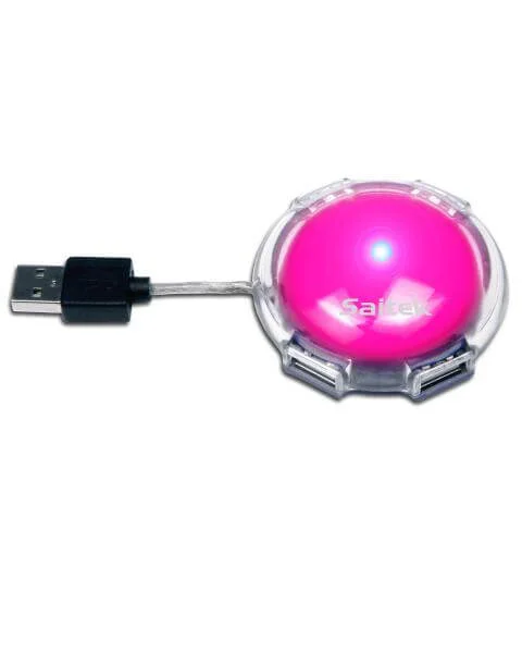 Saitek USB Mini Hub Pink Image 1