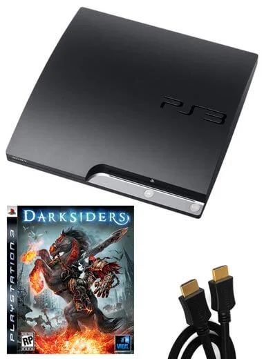 Playstation 3 PS3 Slim 120GB Console: Bundle (including Darksiders & 2M HDMI Cable) Image 1