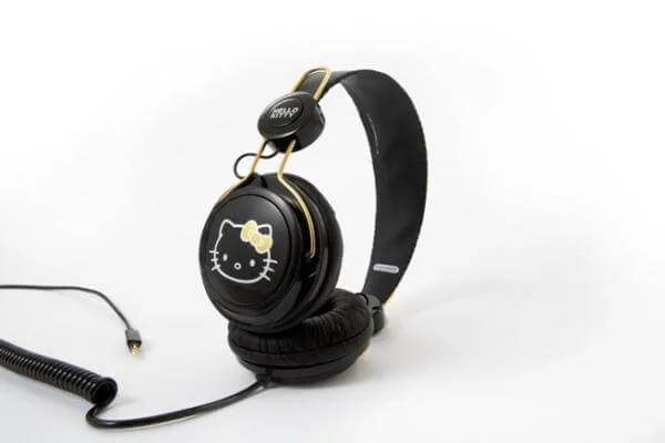 Coloud Hello Kitty Headphones - Black Gold Image 1