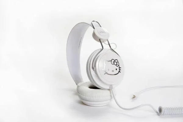 Coloud Hello Kitty Headphones - White Silver Image 1