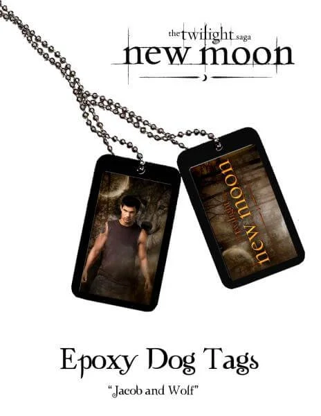 Twilight New Moon - Epoxy Dog Tags Jacob In Wolf Image 1
