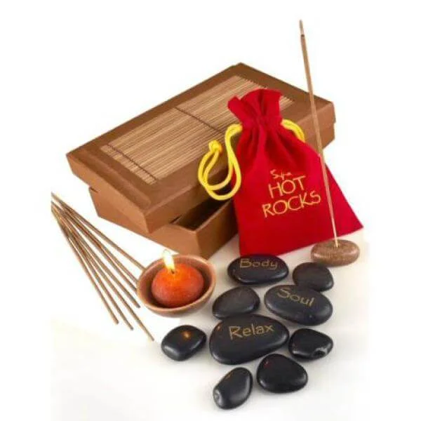 Hot Rocks Gift Set with Candle Image 1