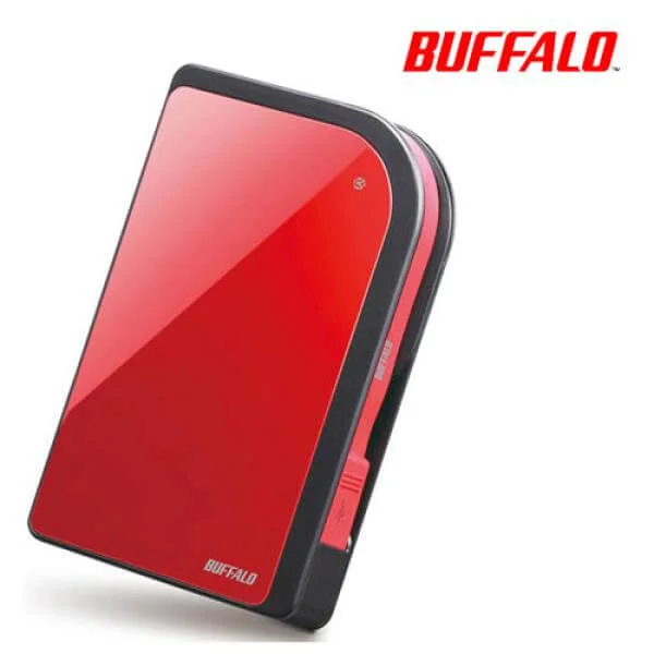 Buffalo MiniStation 320GB Portable USB 2.0 Hard Drive with Shock Resistance Red Image 1