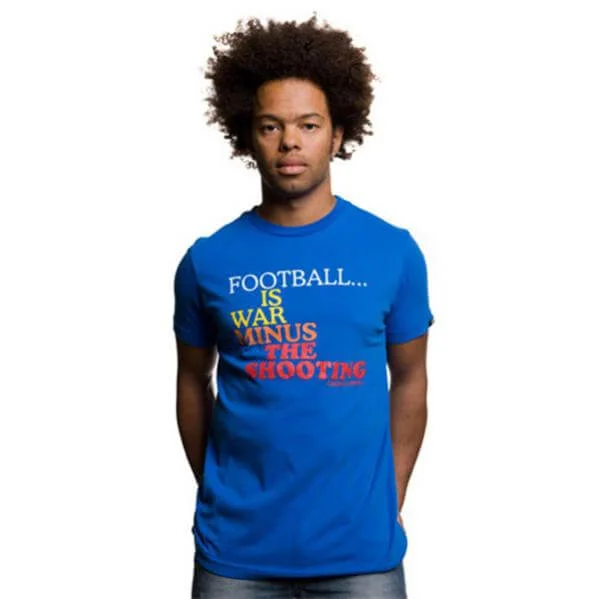 Mens Football is War T-Shirt - S - Blue Image 1