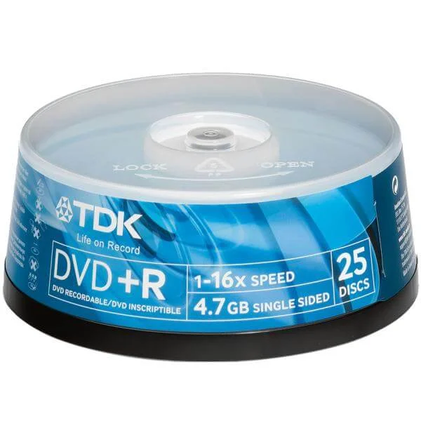 TDK DVD+R 16x (25pk) 47CBEB25 Image 1