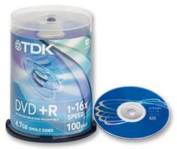 TDK DVD+R 16x Spindle (100pk) 47CBED100 Image 1