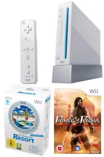 Nintendo Wii Console: Bundle (Including Wii Sports Resort & Prince of Persia: The Forgotten Sands) Image 1