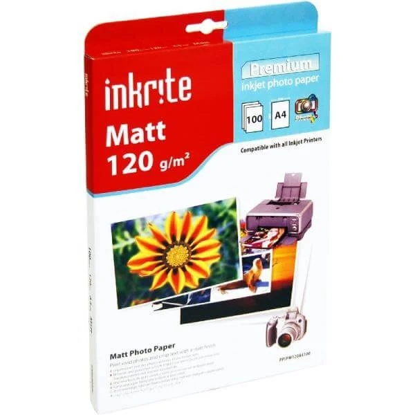 Inkrite PhotoPlus Premium Paper Matt 120gsm A4 (100 sheets) Image 1