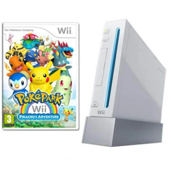 White Wii Console and PokePark Bundle Image 1