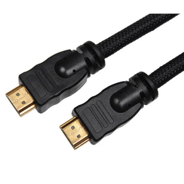 High Quality 2m Gold Braided HDMI A Male to A Male Image 1