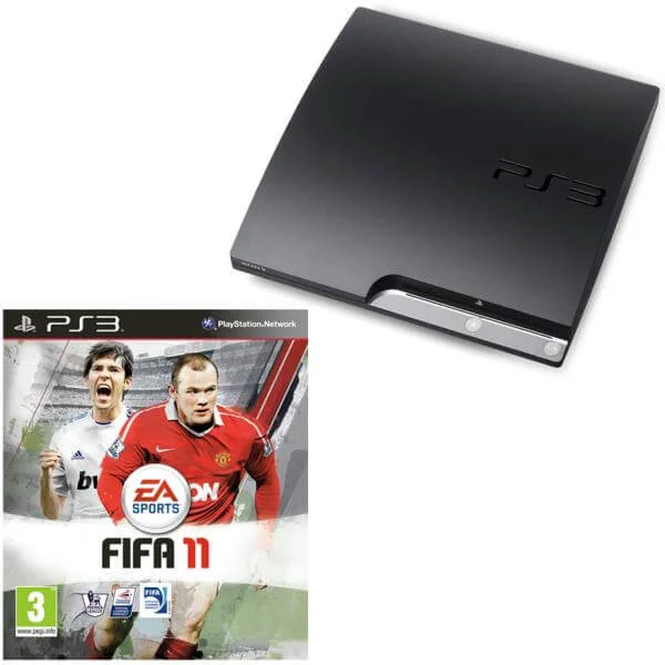 PS3: Sony Playstation 3 Slim 160GB Console: Bundle (Includes FIFA 11 & 2M HDMI Cable) Image 1