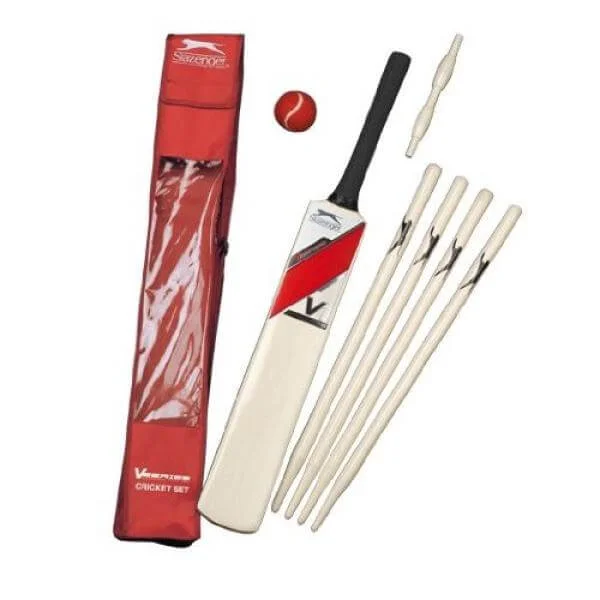 Slazenger V1 Cricket Set - Red - 6 - Red Image 1