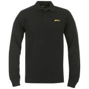 Slazenger Men's Equipe L/S Polo Shirt - Black - S - Black Image 1