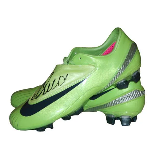 Cristiano Ronaldo Signed Football Boot - Nike Mercurial Vapor IV Citron Image 1