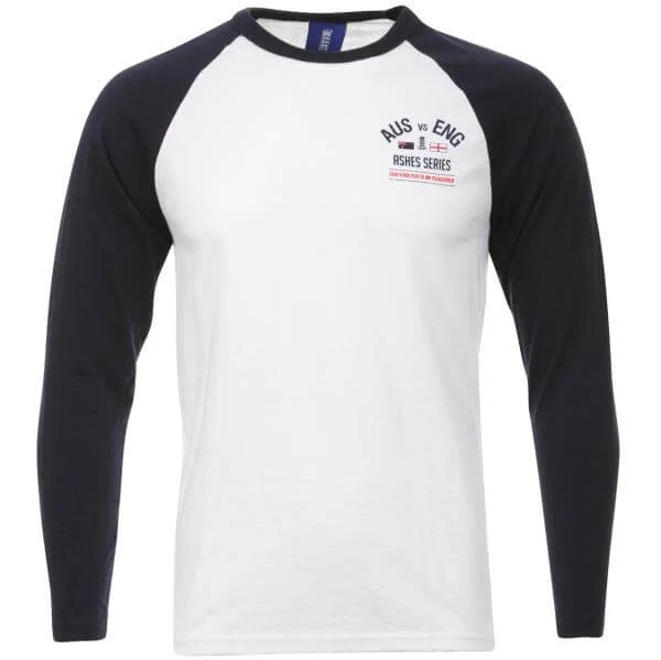 Ashes Series Long Sleeve Raglan Tee - White/Navy - S - White Image 1